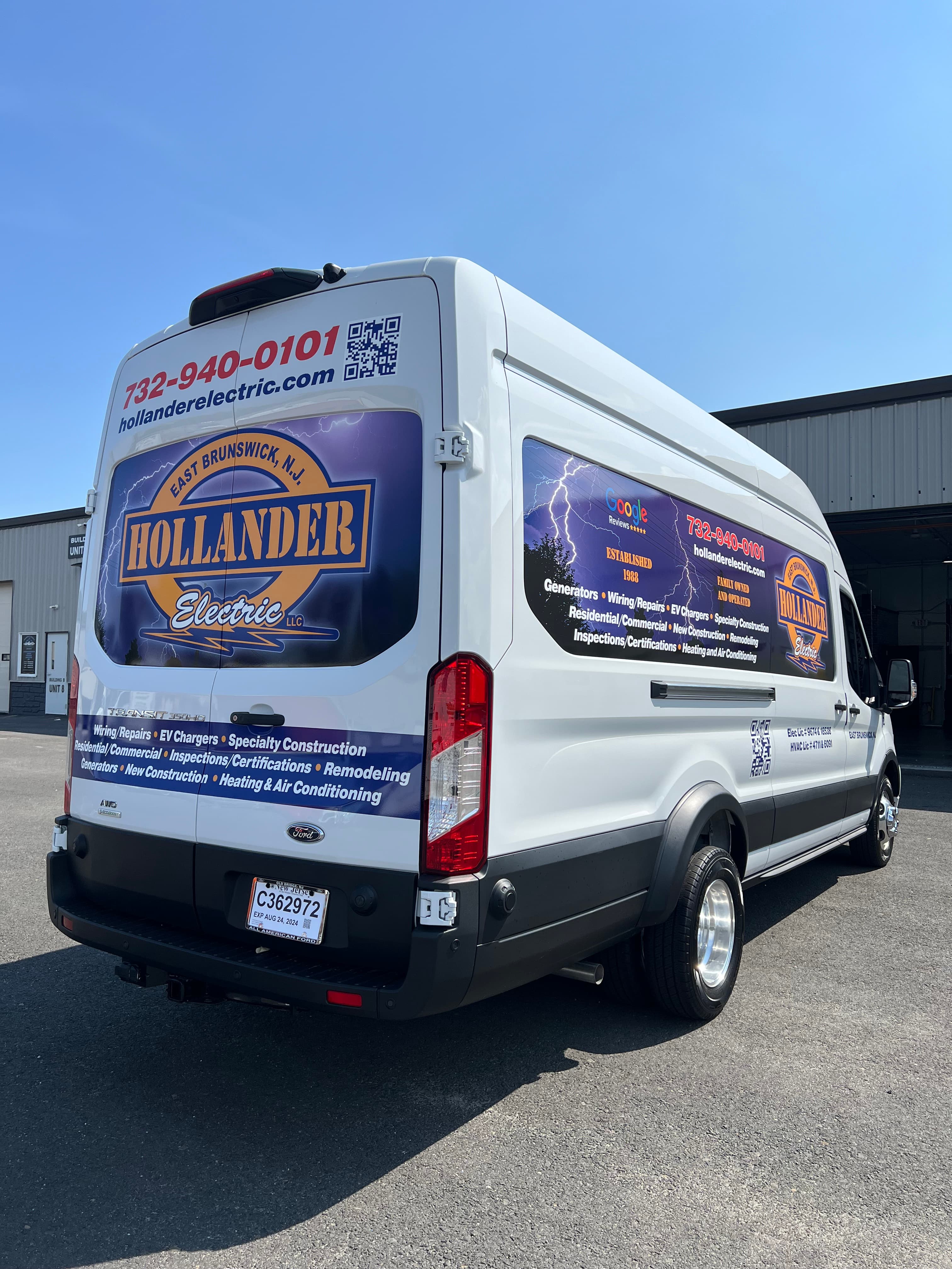 Hollander Electric service van wrap