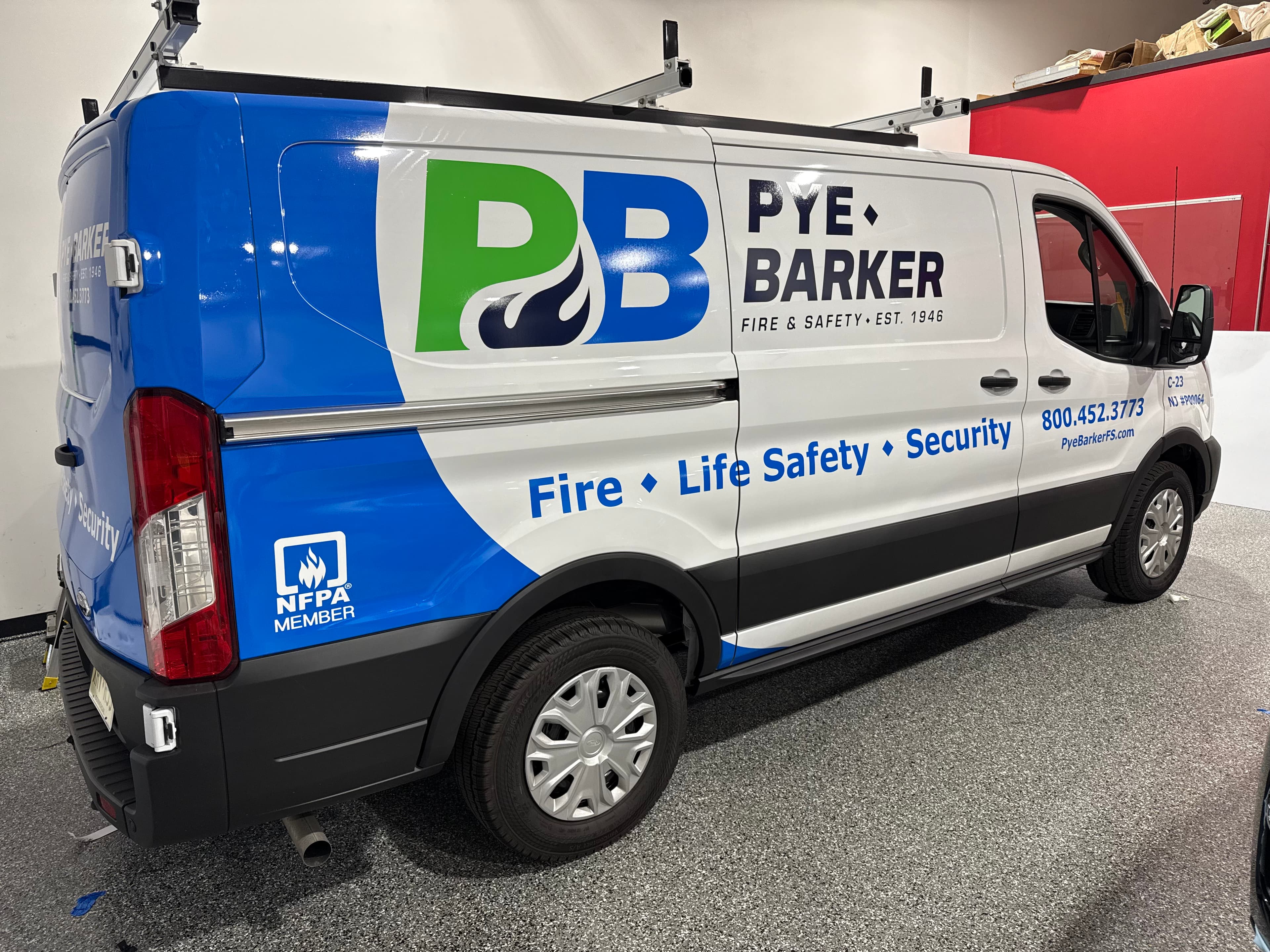 Pye Barker Fire & Safety vehicle wrap